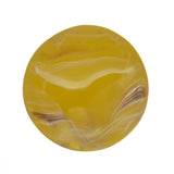 Resin Cabochons, Round 18mm Matte Marble Lemon Yellow 10/pk