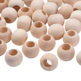 Wood Round Beads 20mm Raw 10/pk