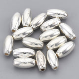 Oval Plastic Beads 4x8mm Metallic Silver 100/pk