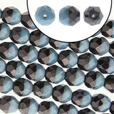 Fire Polished 6mm Duet Blue Luster 25/Strand