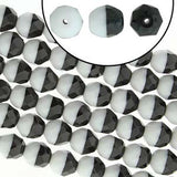 Fire Polished 6mm Duet Black White 25/Strand