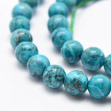 Marble Dark Turquoise Beads 10mm Round (Natural/Dyed) 15-16" Strand