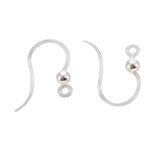 Clear / Silver Hypoallergenic Fish Hook Earrings 100/pk