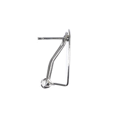 Fingernail Earring Posts 20x10mm Silver 50/pk