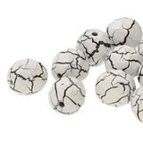 Fire Polished 8mm Ionic White Jet 20/Strand