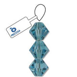 Preciosa Bicone 6mm Aqua 5" Strand
