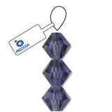 Preciosa Bicone 4mm Tanzanite 5" Strand