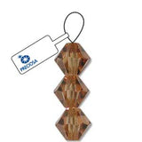Preciosa Bicone 4mm Light Colorado Topaz 5" Strand