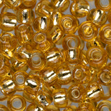 6/0 Toho Seed Beads #22B Silver Lined Medium Topaz 8-9g Vial