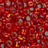 6/0 Toho Seed Beads #25B Silver Lined Siam Ruby 8-9g Vial