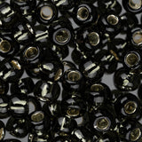 6/0 perles de rocaille Toho # 29C argent doublé gris foncé flacon de 8-9 g