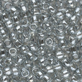 8/0 perles de rocaille Toho #112 flacon de diamant noir lustré transparent 8-9g