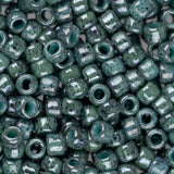 Perles de rocaille Toho 8/0 #1207 Turquoise opaque marbrée/bleu Flacon de 8 à 9 g