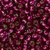 8/0 Toho Seed Beads #2223 Silver Lined Dragonfruit 8-9g Vial