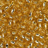 Perles de rocaille Toho 8/0 # 22 Topaze claire doublée d'argent Flacon de 8 à 9 g
