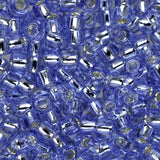 8/0 perles de rocaille Toho # 33 saphir clair doublé d'argent fiole de 8-9 g