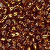 Perles de rocaille Toho 8/0 # 34 Topaze fumée doublée d'argent Flacon de 8 à 9 g