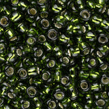 Perles de rocaille Toho 8/0 # 37 Olivine doublée d'argent Flacon de 8 à 9 g