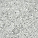 8/0 Toho Seed Beads #2700 Crystal / Glow Green 8-9g Vial