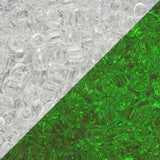 8/0 Toho Seed Beads #2700 Crystal / Glow Green 8-9g Vial