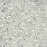 8/0 Toho Seed Beads #2711 Crystal / Bright Blue 8-9g Vial