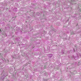 8/0 Toho Seed Beads #2724 Dark Pink / Green Pink 8-9g Vial
