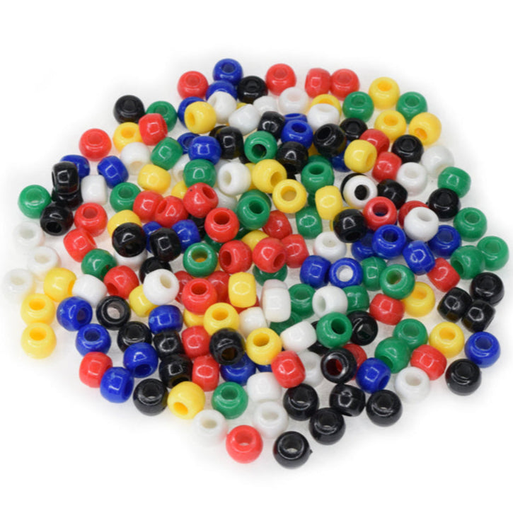 Pony Beads 175/pk - Opaque Multi Mix