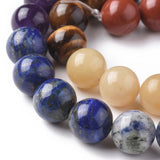Chakra Mixed Beads 4mm Round (Natural) 15-16" Strand