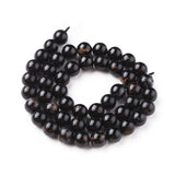 Black Tourmaline Beads 8mm Round (Natural) 15-16" Strand