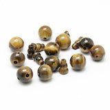 Tiger Eye Guru Beads 8mm Round (Natural) 2 Sets/Pk