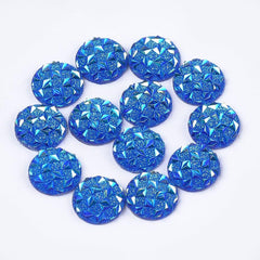 Resin Cabochon Round Cluster 12mm Blue 10/pk