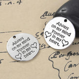 Memorial Pendant 25mm Forever In My Heart 1/pk