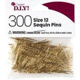 Sequin Pins 3/4" Gold 300/pk