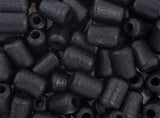 Czech Wood Cylinder Beads 6x9mm Black 50/pk