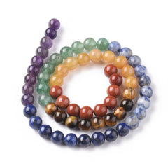 Chakra Mixed Beads 6mm Round (Natural) 15-16" Strand