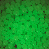 Round Plastic Beads 6mm Glow In The Dark 1000/pk