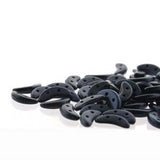 *Czech Crescent Beads Metallic Suede Dark Blue 5g Vial
