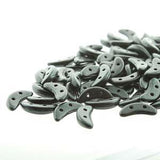 *Czech Crescent Beads Metallic Suede Dark Forest 5g Vial