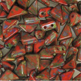 *Czech Tango Beads 6mm Coral Picasso 5.3g
