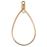 20x36mm Gold Teardrop Hoop 10/pk