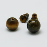 Tiger Eye Guru Beads 8mm Round (Natural) 2 Sets/Pk