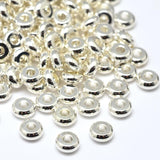 Metal Donut Spacer Beads 4mm Silver 25/pk