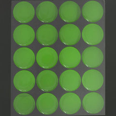 Epoxy Sticker Clear Round 1" Glow In The Dark 20/pk