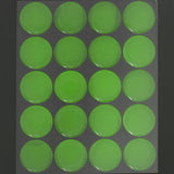Epoxy Sticker, Round 1" Glow In The Dark 20/pk