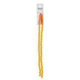 Crystal Lane Rondelle 4x6mm Transparent Orange 2x7" Strand
