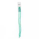 Crystal Lane Rondelle 4x6mm Opaque Turquoise Green 2x7" Strand