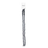 Crystal Lane Rondelle 4x6mm Opaque Black 2x7" Strand