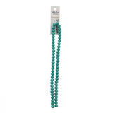 Crystal Lane Rondelle 6x8mm Opaque Turquoise Green 2x7" Strand