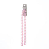 Crystal Lane Rondelle 8x10mm Opaque Pink 2x7" Strand