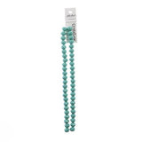 Crystal Lane Rondelle 8x10mm Opaque Turquoise Green 2x7" Strand